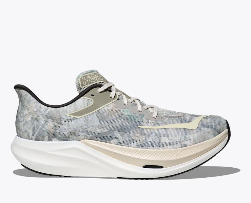 HOKA Rocket X 3 John Elliott Shoes in Spray Green/Antique White, Size M 11/W 12