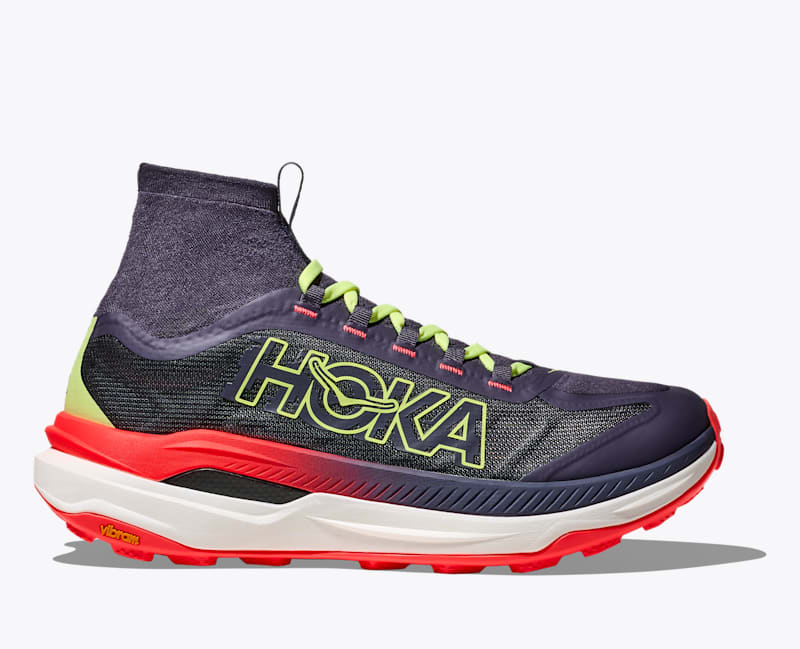HOKA Men's Tecton X 3 Shoes in Squid Ink/Neon Flame, Size 11