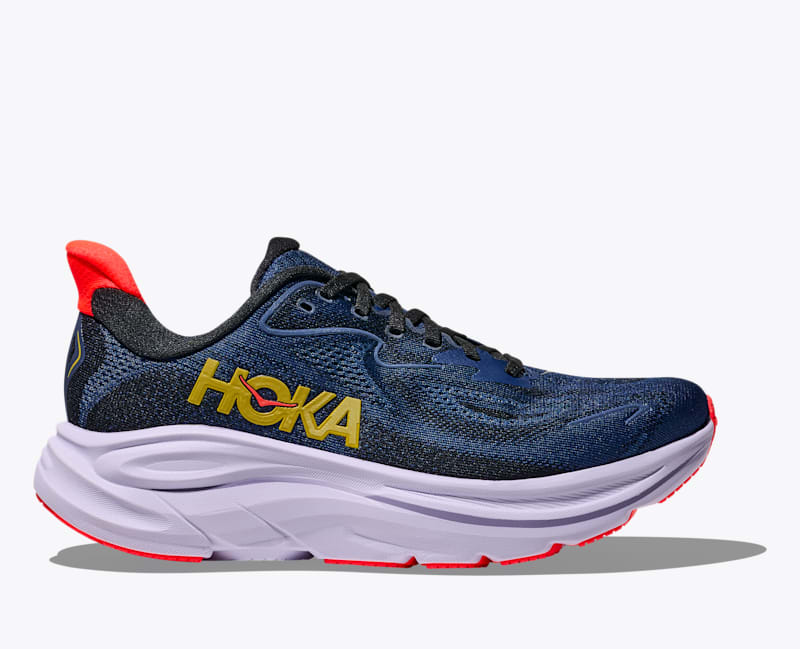HOKA Women's Clifton 10 Shoes in Midnight Blue/Starlight Glow, Size 11 W