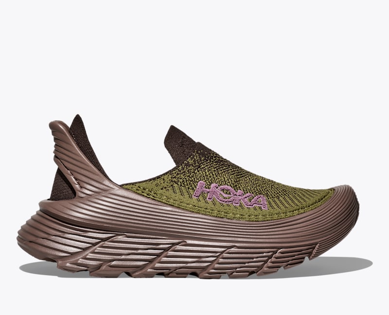 HOKA Restore TC Shoes in Wild Rye/Date Syrup, Size M 13/W 14