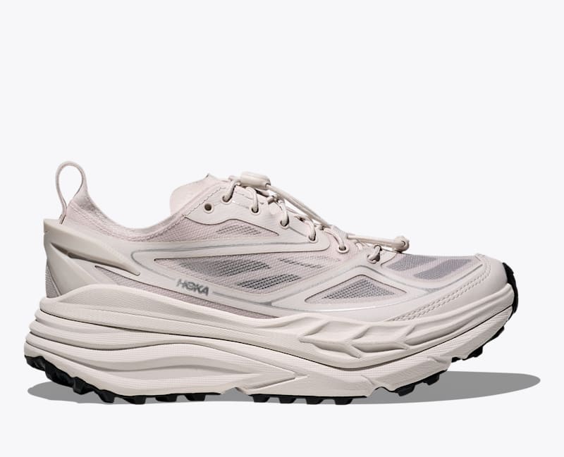 HOKA Stinson One7 Shoes in Grout/Silver, Size M 6.5/W 7.5