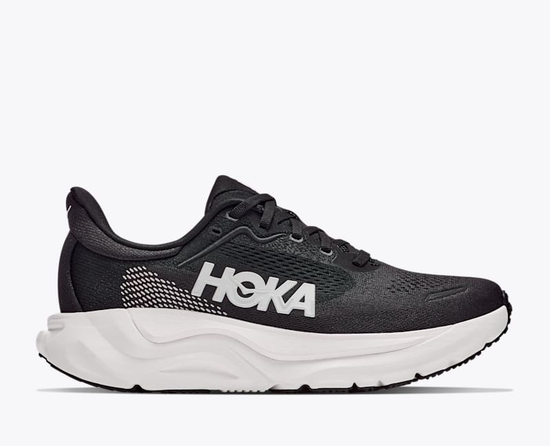 HOKA Men's Arahi 9 Shoes in Black/White, Size 12.5 XW