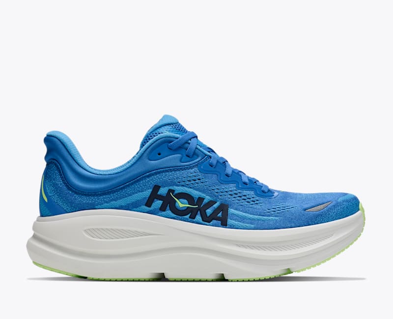 HOKA Men's Bondi 9 Shoes in Virtual Blue/Soft Cobalt, Size 15 W