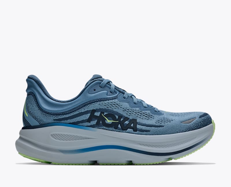 HOKA Men's Bondi 9 Shoes in Downpour/Thunder Cloud, Size 11.5 XW