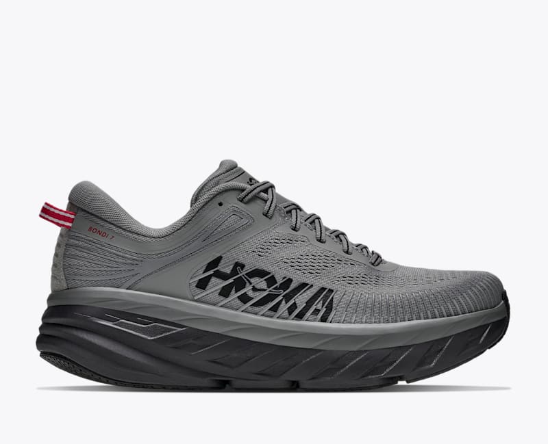 HOKA Men's Bondi 7 Shoes in Asteroid/Black, Size 7