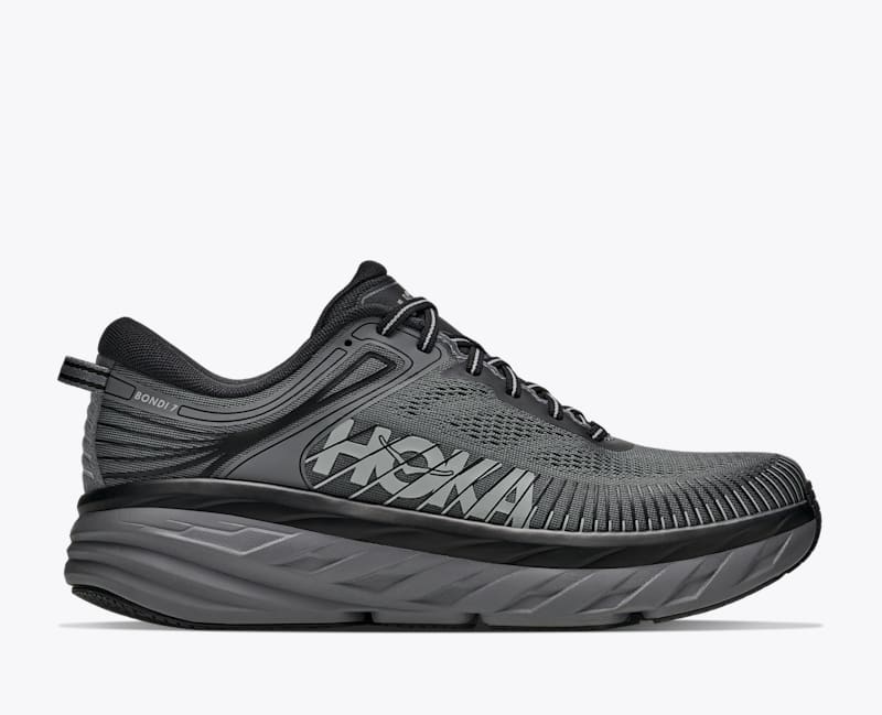 HOKA Men's Bondi 7 Shoes in Outer Orbit/Satellite Grey, Size 13