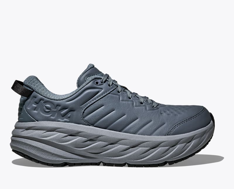 HOKA Men's Bondi SR Shoes in Faded Navy/Carbon Black, Size 14