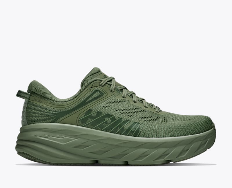 HOKA Men's Bondi 7 Shoes in Nettle Leaf/Nettle Leaf, Size 9