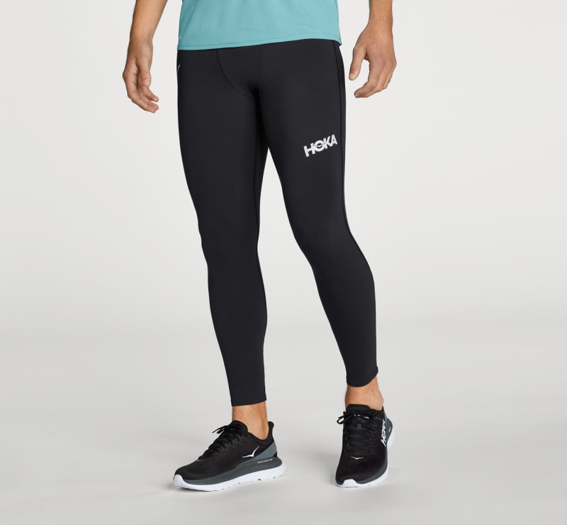 HOKA Men's Hupana Tight in Black, Size Small