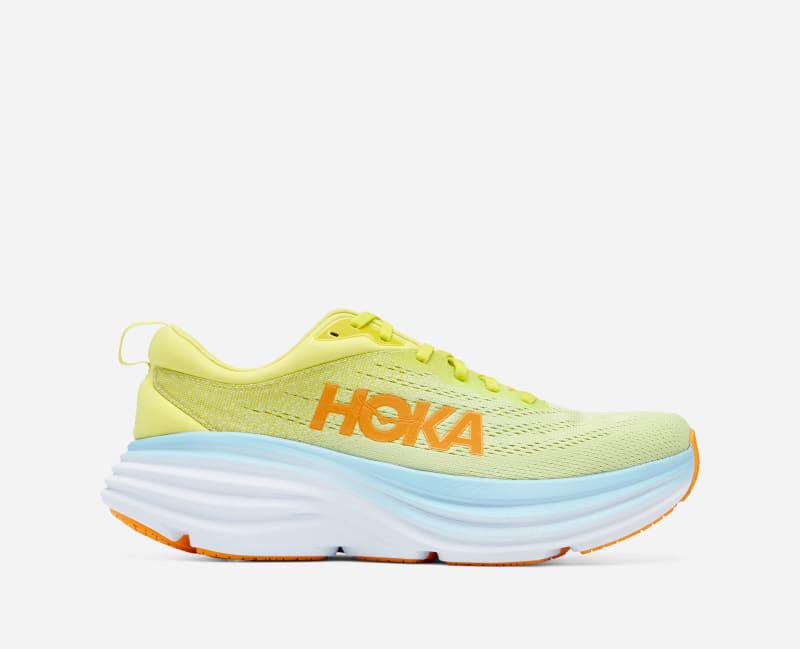 HOKA Men's Bondi 8 Road Running Shoes in Butterfly/Evening Primrose, Size 8.5