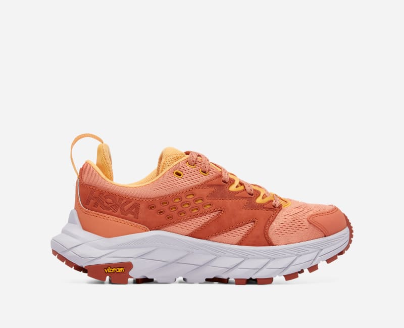 HOKA Women's Anacapa Breeze Low Hiking Hiking Shoes in Sun Baked/Amber Yellow, Size 38