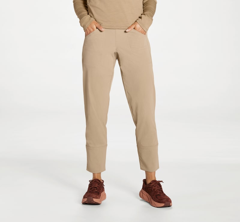 HOKA Pantalon Transport pour Femme en Dune Taille L | Pantalons