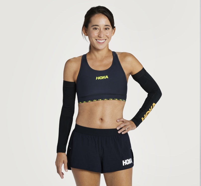 HOKA Flight Arm Sleeves in Black, Size Small