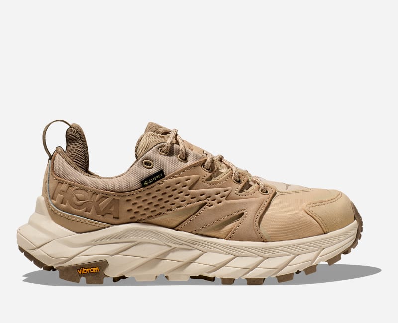 HOKA Anacapa Low GORE-TEX Hiking Shoes in Shifting Sand/Eggnog, Size M11/ W11.5