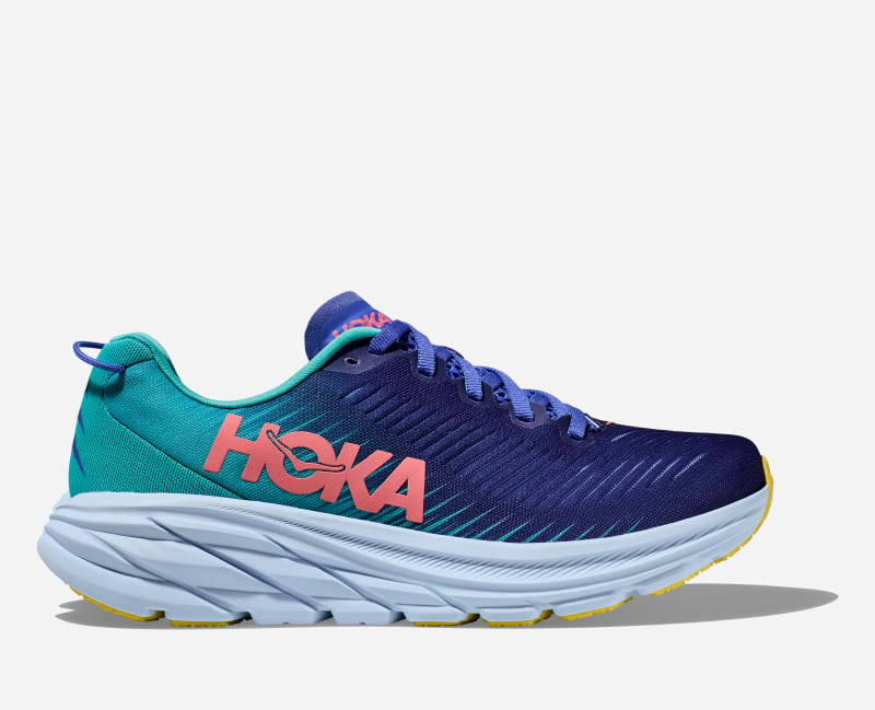 HOKA Women's Rincon 3 Running Shoes in Bellwether Blue/Ceramic, Size 8