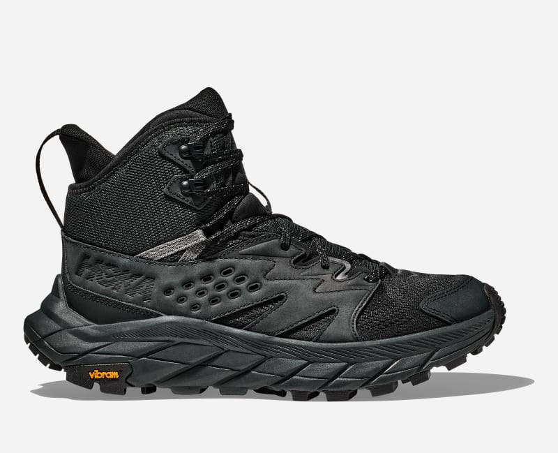 HOKA Men's Anacapa Breeze Mid Shoes in Black/Black, Size 48