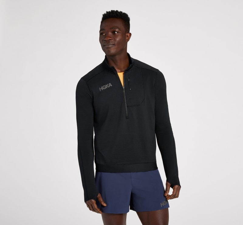 HOKA 1/2 glidelås i svart, størrelse: XXL