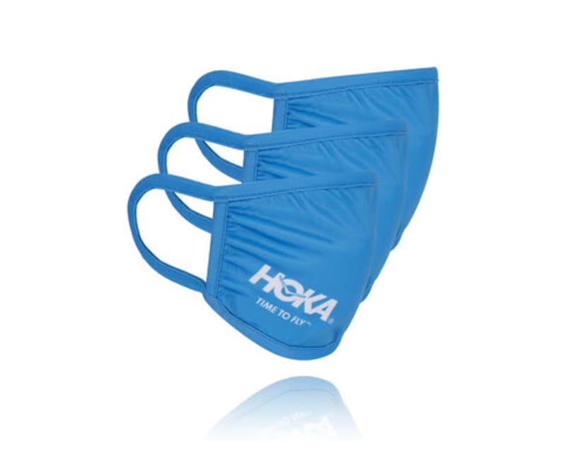 HOKA Face Mask (Pack of 3) in Blue, Size Medium