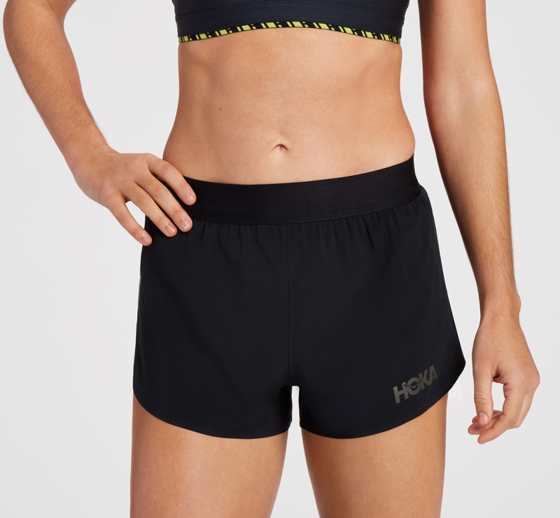 HOKA Women's Split Short in Black, Size XL
