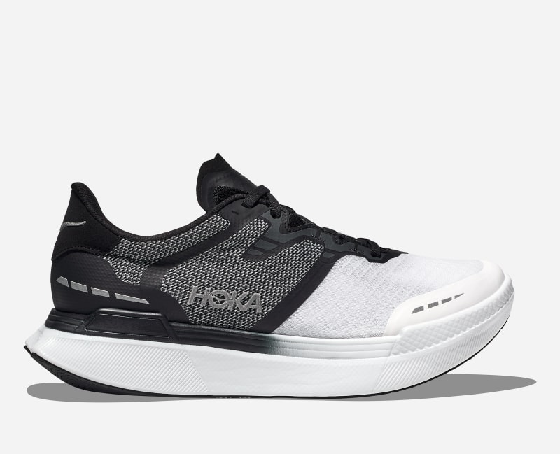 HOKA Transport X Shoes in Black/White, Size 38 2/3