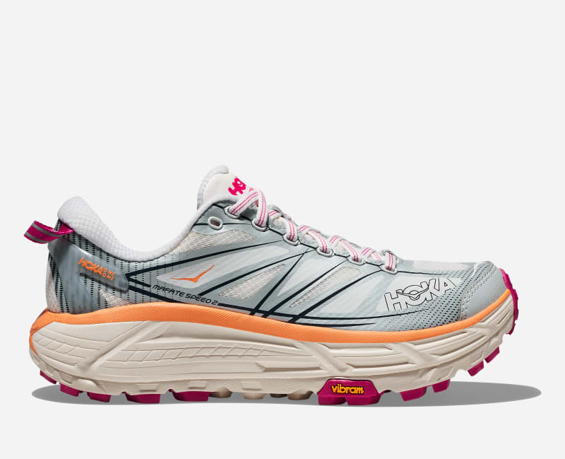 HOKA Mafate Speed 2 Lifestyle Shoes in White/Ice Flow, Size 8.5