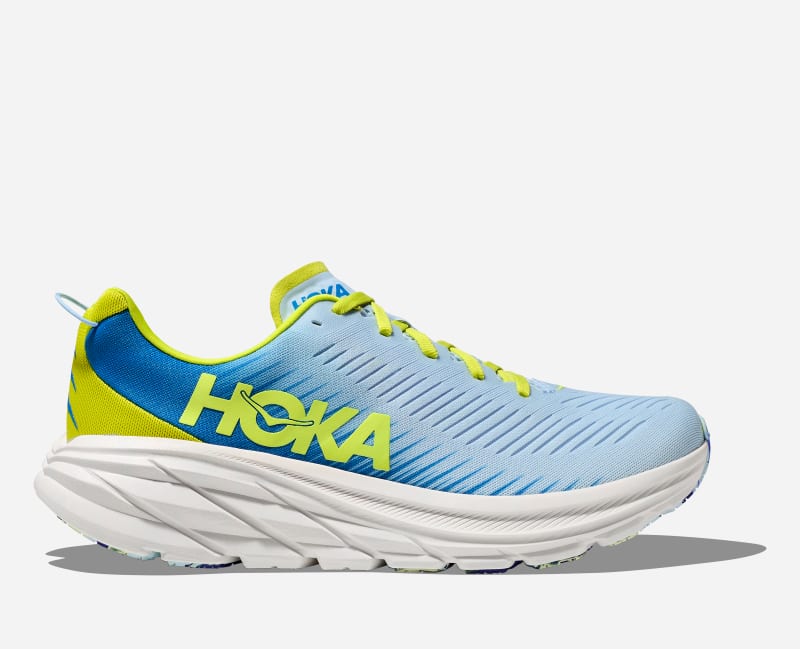 Hoka One One HOKA Men s Rincon 3 Road Running Shoes in Ice Water Diva Blue 1121370 IWDB FOOTY.COM