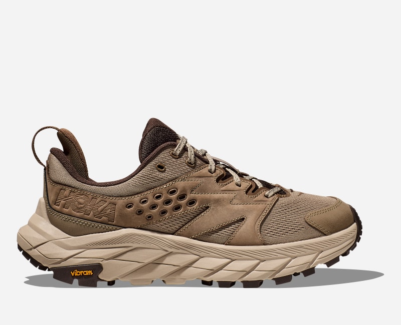 HOKA Men's Anacapa Breeze Low Hiking Shoes in Dune/Oxford Tan, Size 10.5