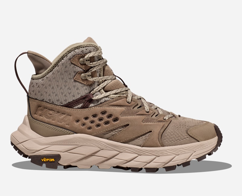 HOKA Men's Anacapa Breeze Mid Hiking Hiking Shoes in Dune/Oxford Tan, Size 41 1/3