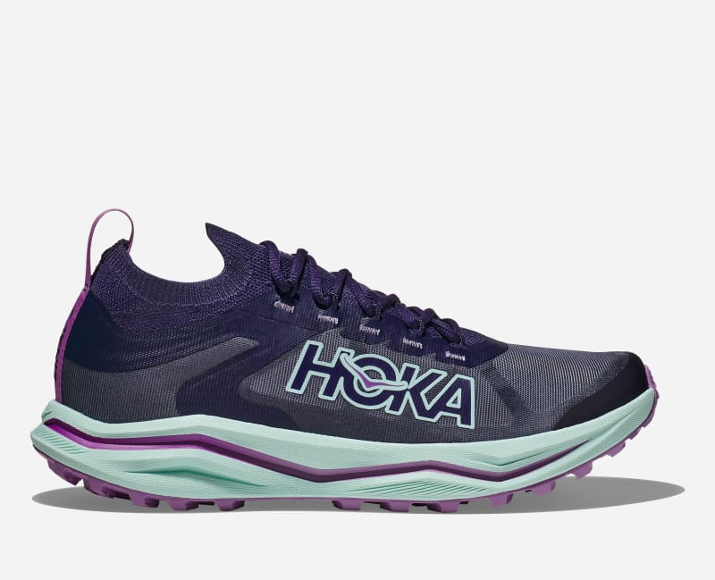 HOKA Women's Zinal 2 Trail Shoes in Night Sky/Sunlit Ocean, Size 7.5