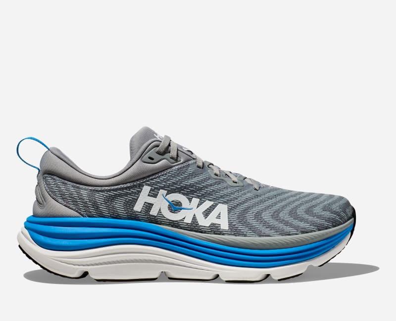 HOKA Gaviota 5 Schuhe für Herren in Limestone/Diva Blue Größe 40 2/3 | Straße