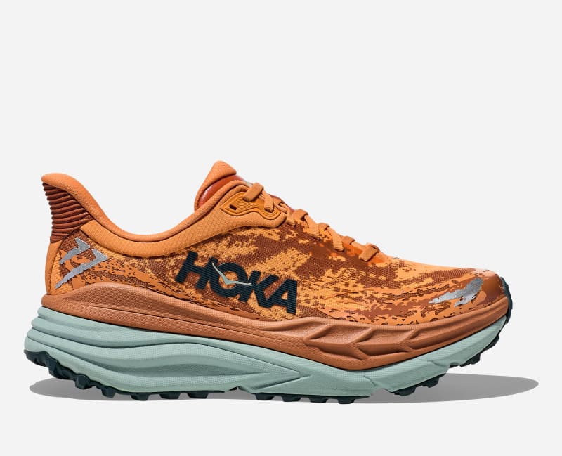HOKA Men's Stinson 7 Trail Shoes in Amber Haze/Amber Brown, Size 6.5
