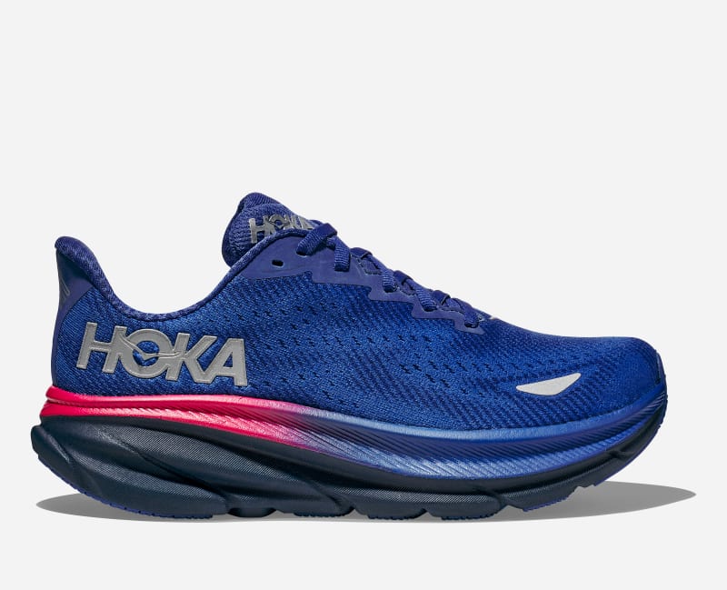 HOKA Women's Clifton 9 GORE-TEX Running Shoes in Dazzling Blue/Evening Sky, Size 6.5