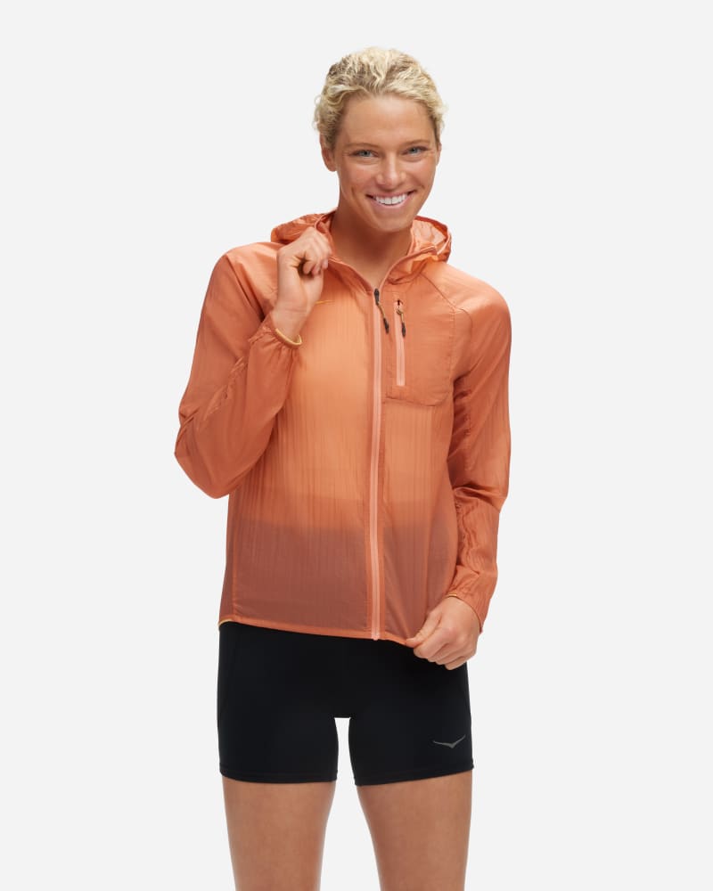 hoka veste skyflow pour femme en earthenware taille m | vestes