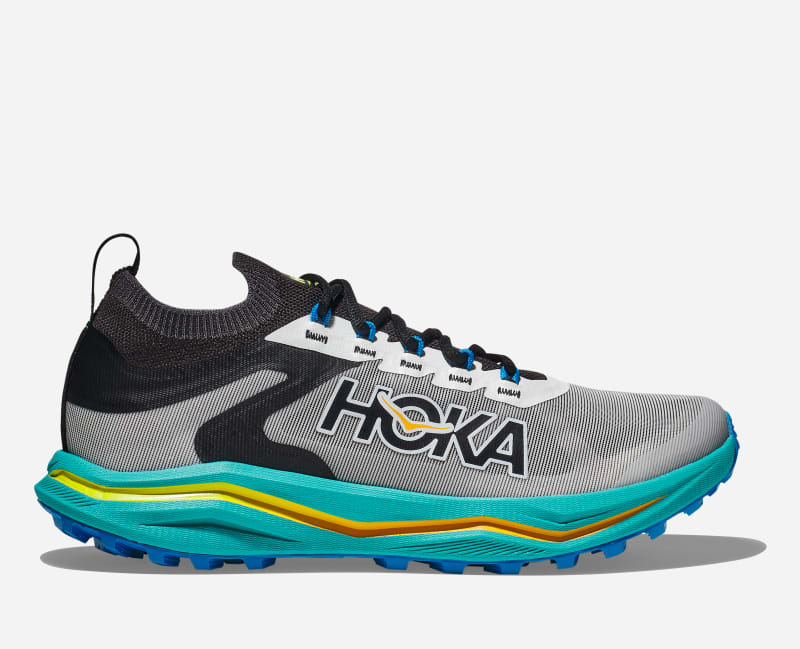 HOKA Women's Zinal 2 Trail Shoes in Black/Ceramic, Size 7.5
