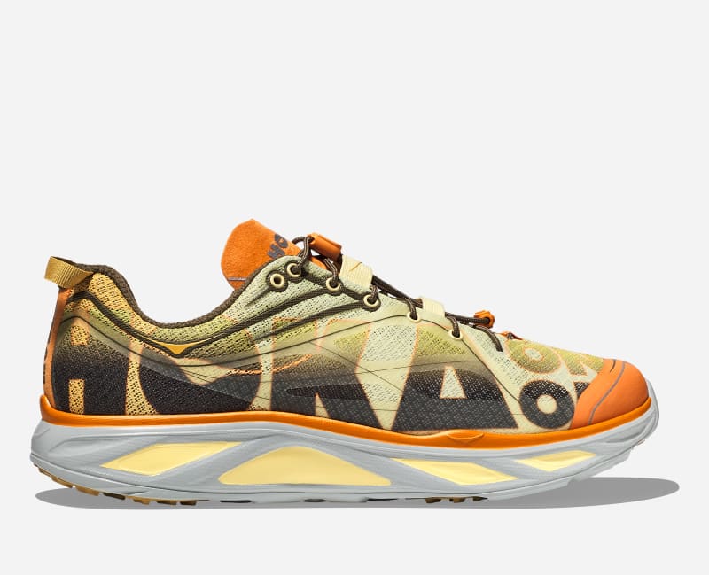 HOKA Huaka Origins Lifestyle Shoes in Celery Root/Mercury, Size 12.5