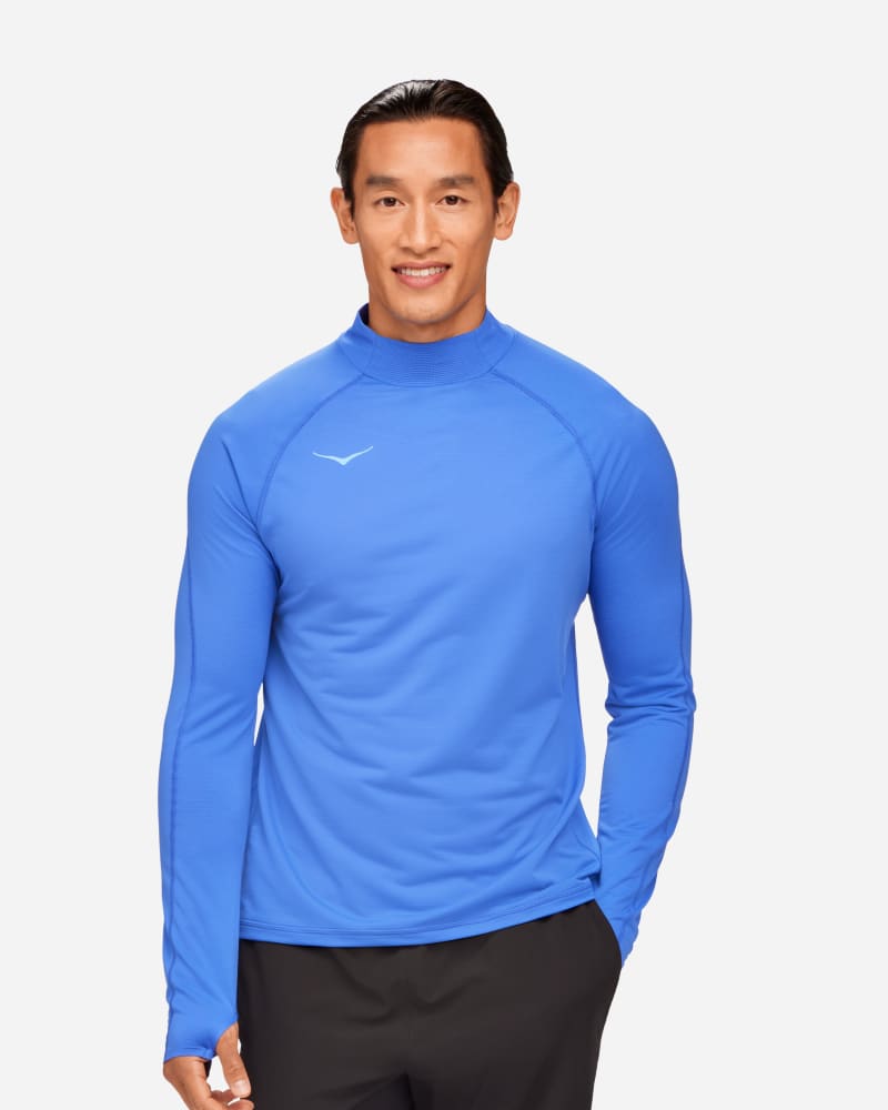 HOKA Kaltwetter-Layer für Herren in Dazzling Blue Größe S | Langarmshirts