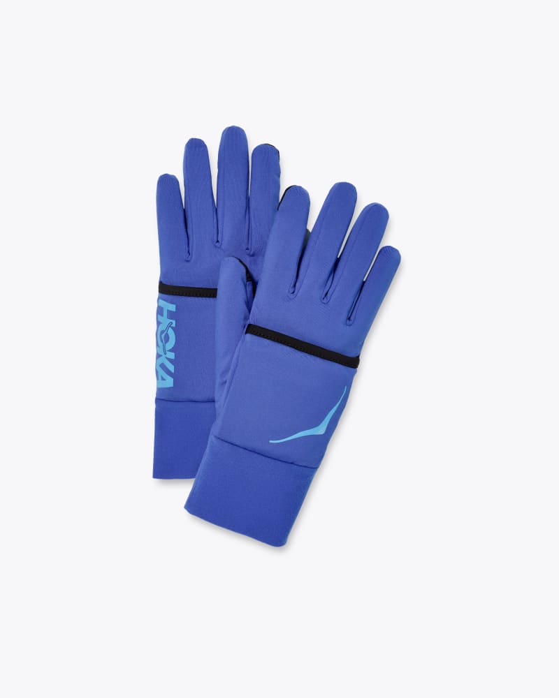 HOKA Coldsnap Fleece Gloves in Dazzling Blue, Size Large