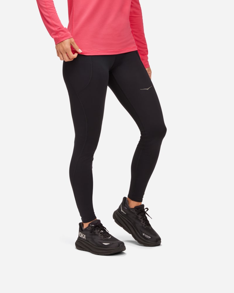hoka collant de running coldsnap 71 cm pour femme en black taille xs | leggings de sport