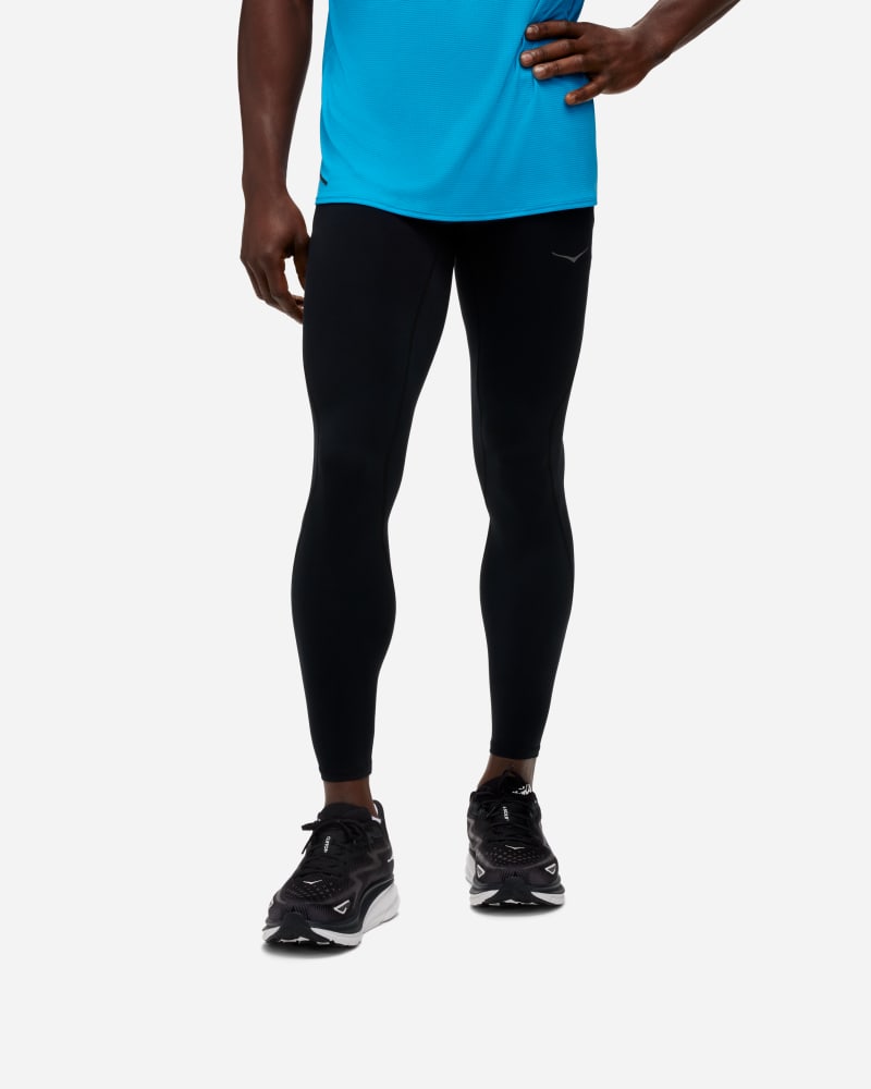 hoka collant de running novafly pour homme en black taille l | leggings de sport