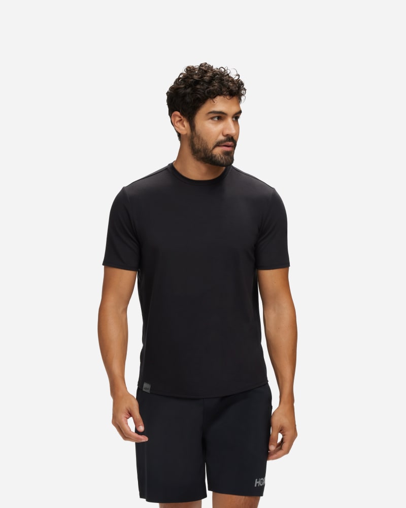 HOKA Essential T-shirt voor Heren in Black, maat 2XL | Shirts Met Korte Mouwen