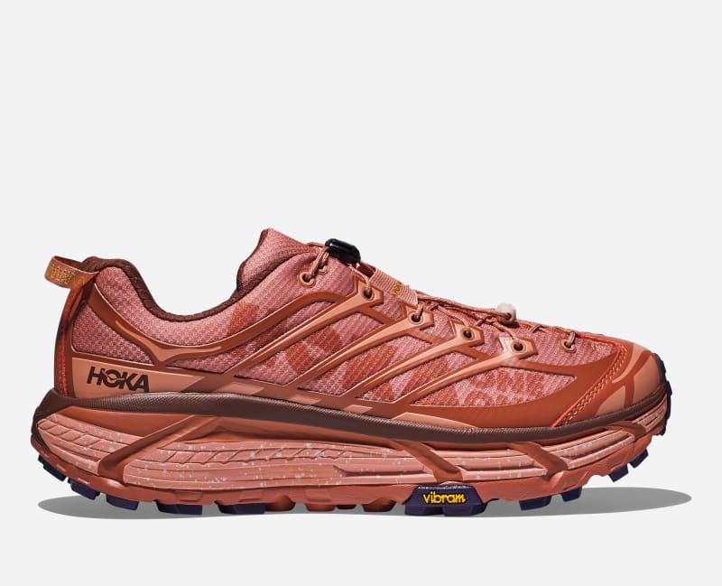 HOKA Mafate Three2 Lifestyle Shoes in Hot Sauce/Earthenware