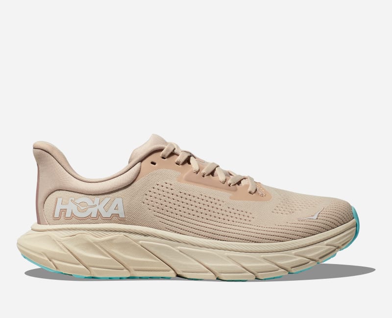 HOKA Women's Arahi 7 Road Running Shoes in Vanilla/Cream, Size 3.5