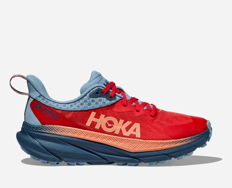 HOKA Challenger 7 GORE-TEX Chaussures pour Femme en Cerise/Real Teal Taille 38 | Trail