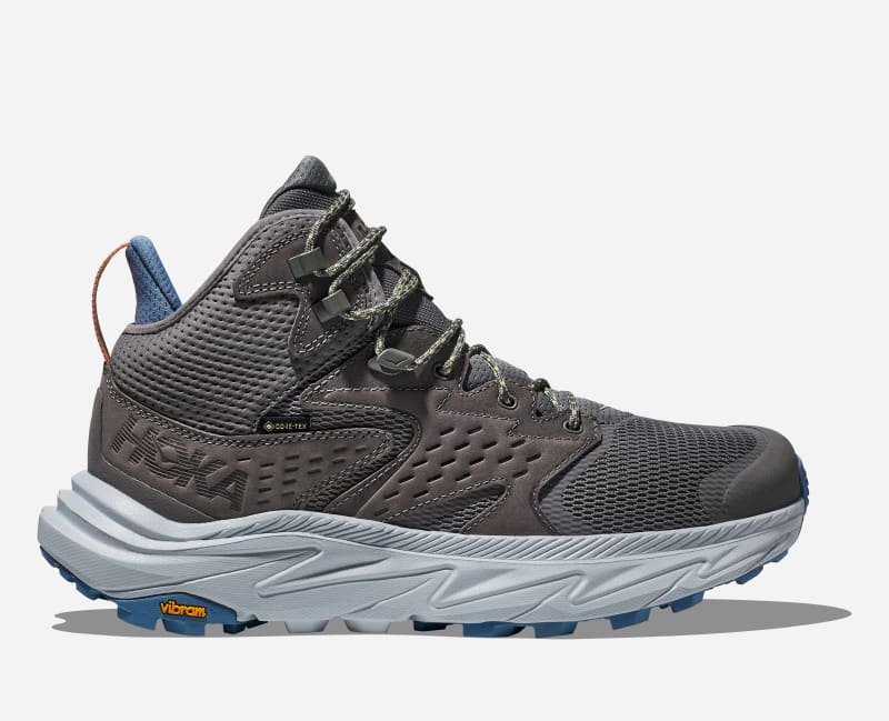 HOKA Men's Anacapa 2 Mid Gore-Tex Hiking Hiking Shoes in Astral/Illusion, Size 45 1/3