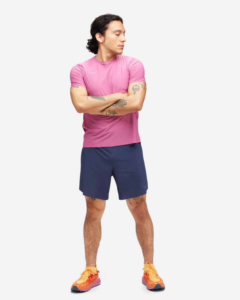 HOKA Men's Airolite Run Top in Beet Root, Size 2XL