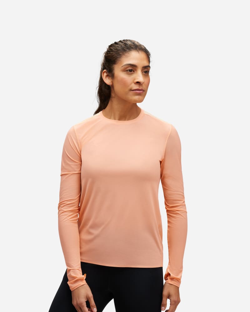 HOKA Airolite Run-top met lange mouwen voor Dames in Papaya, maat XL | Shirts Met Lange Mouwen
