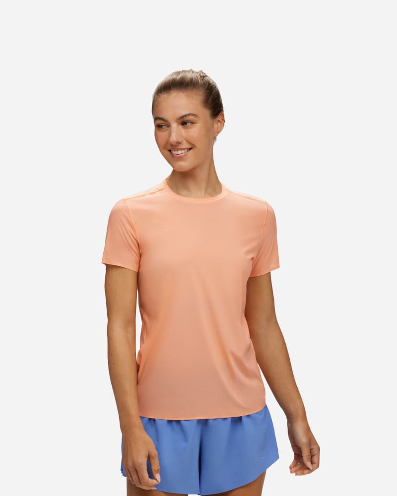 HOKA Women's Airolite Run Top in Papaya, Size XL