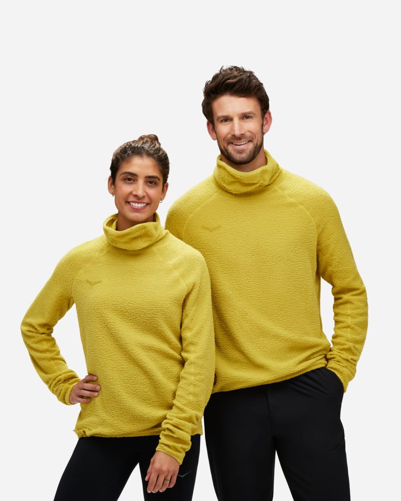 HOKA Basecamp Thermal Midlayer in Golden Lichen, Size Small