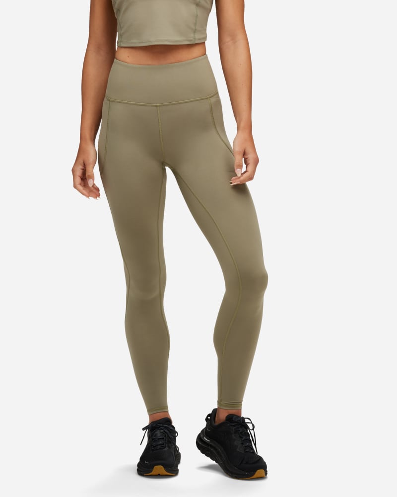 HOKA Women's Elaro Knit Tight 27" in Olive Haze, Size Small