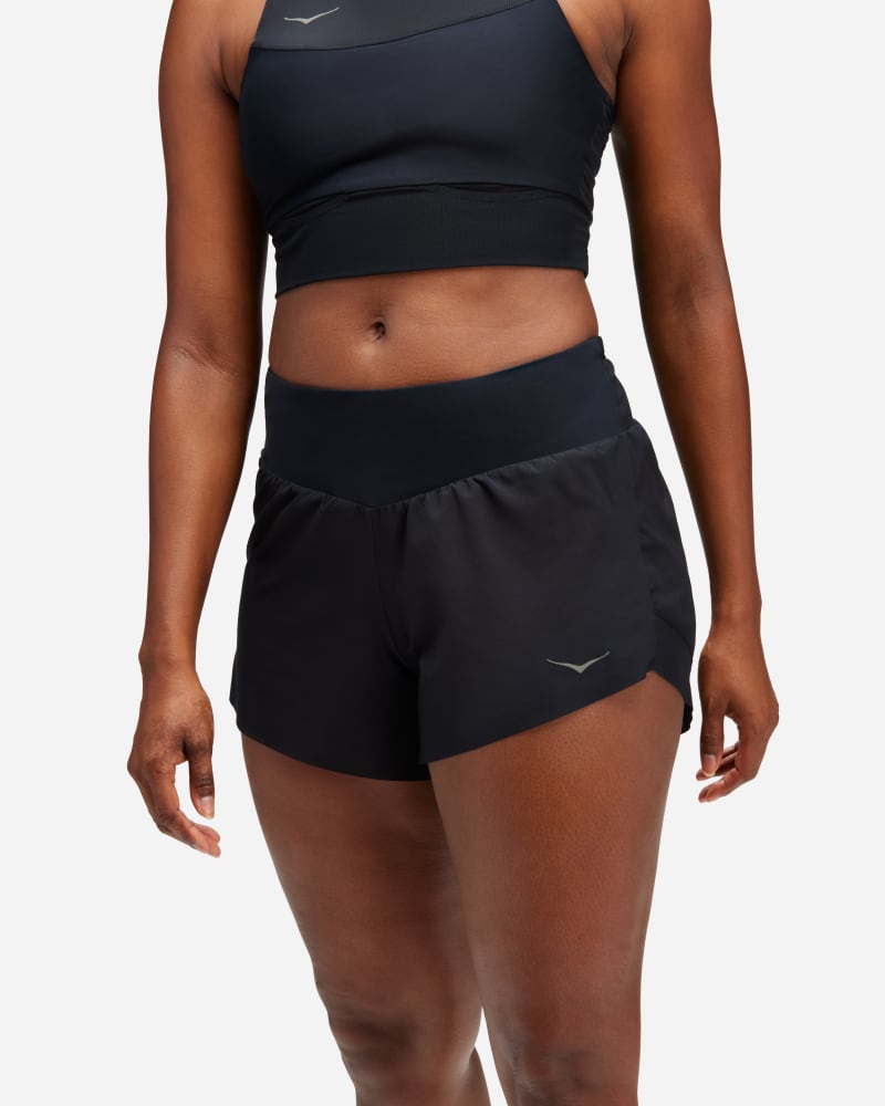 HOKA Glide-short 10 cm voor Dames in Black, maat XS | Shorts